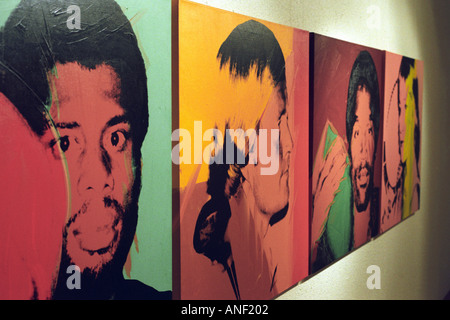 Szenen aus einem Andy Warhol Siebdruck Ausstellung in der Galerie Falten in Reykjavik Island Stockfoto