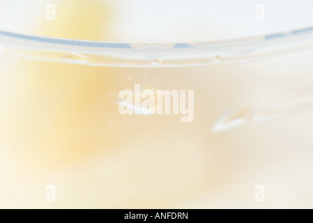 Rand des Glases, extreme Nahaufnahme Stockfoto