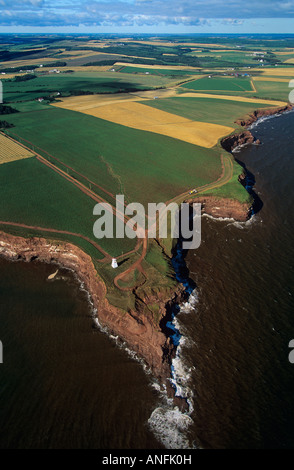 Luftaufnahmen von Ackerland, Prince Edward Island, Kanada. Stockfoto