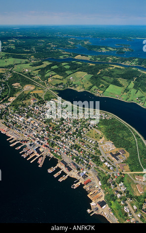 Luftaufnahmen von Lunenburg, Nova Scotia, Kanada Stockfoto