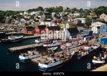 Luftaufnahmen von Lunenburg, Nova Scotia, Kanada Stockfoto