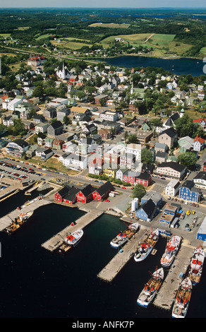 Luftaufnahmen von Lunenburg, Nova Scotia, Kanada Stockfoto