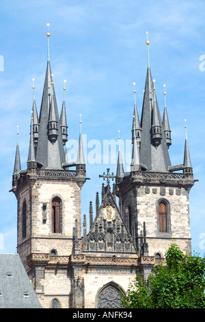 Kirche der Muttergottes von Tyn Kathedrale Altstädter Ring Prag Tschechische Republik Europa EU Stockfoto