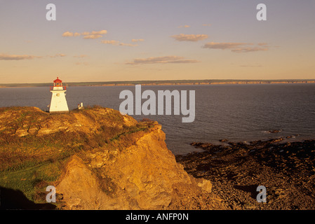 Zu erzürnen Cape Lighthouse, New Brunswick, Kanada. Stockfoto