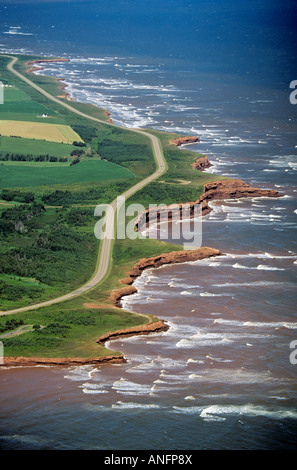 Luftbild des Leitersdes Kopf, Prince-Edward-Nationalpark, Prince Edward Island, Kanada. Stockfoto