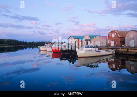 Angelboote/Fischerboote in French River, Prince Edward Island, Kanada. Stockfoto