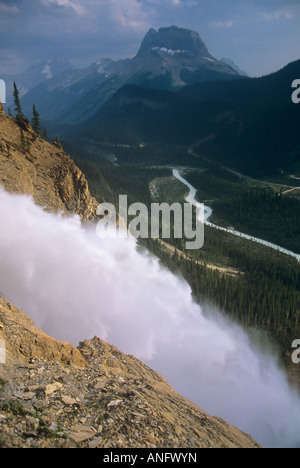 Gespeisten Falla, Yoho Nationalpark, Britisch-Kolumbien, Kanada. Stockfoto