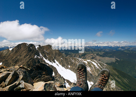 Ansicht der Cascade Mountains vom Mt frostig in Manning Provincial Park, Britisch-Kolumbien, Kanada. Stockfoto