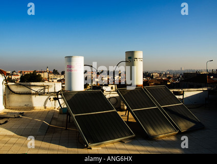 Auf der Dachterrasse Blick auf den Norden Teil von Jerusalem. Stockfoto