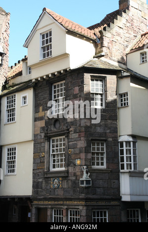 John Knox House ist ein historisches Haus in Edinburgh, Schottland Stockfoto