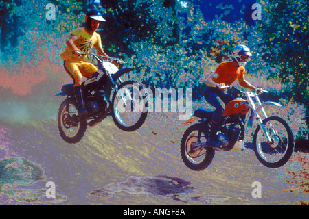 Motorrad-Rennfahrer Stockfoto