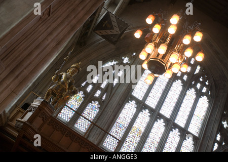 Innenraum der großen Halle, Guildhall Stockfoto