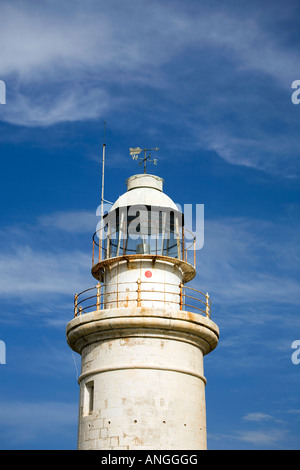 Alte Leuchtturm & Wetter Vane Pathos Zypern; Stockfoto