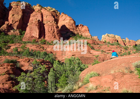 Im Hinblick auf Sedona Arizona nimmt Besucher Stockfoto