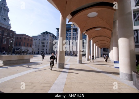 Paternoster Square, Sitz der Börse mit korinthischen Säulen in der City of London Architects William Whitfield Richard MCcormac Eric Parry Stockfoto