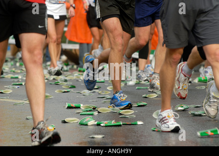 ING NYC Marathon in der Nähe von Mount Morris Park in Harlem Stockfoto