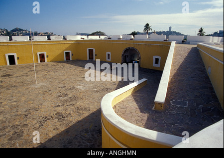 Innenhof von Fuerte de San Diego Fort, Acapulco, Mexiko Stockfoto