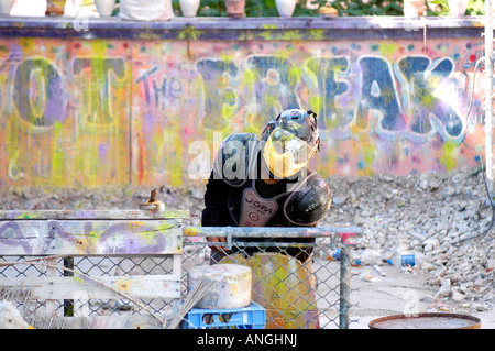 Ziel der menschlichen paintball Stockfoto