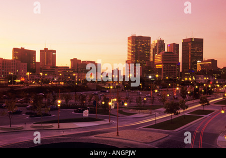 Winnipeg Skyline, Manitoba, Kanada. Stockfoto