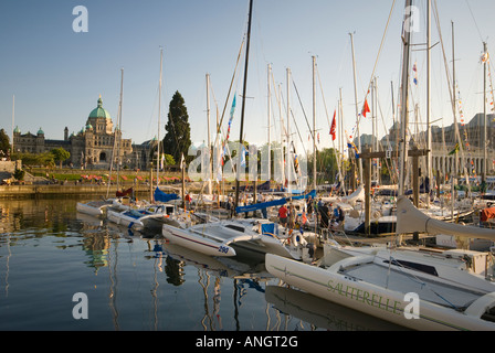 Victorias Inner Harbour während der Swiftsure-Regatta und Festival, Victoria, Vancouver Island, British Columbia, Kanada. Stockfoto