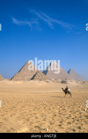 Die Pyramiden von Gizeh, Kairo, Ägypten Stockfoto