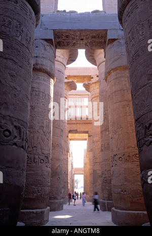 Säulenhalle, Tempel des Amun, Karmak, Luxor, Ägypten Stockfoto