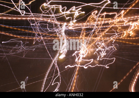 abstrakte Muster von moving-lights Stockfoto