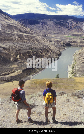 Wandern über den Fraser River, British Columbia, Kanada. Stockfoto