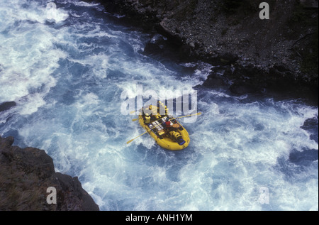 Rafting auf der Chilko River, British Columbia, Kanada. Stockfoto