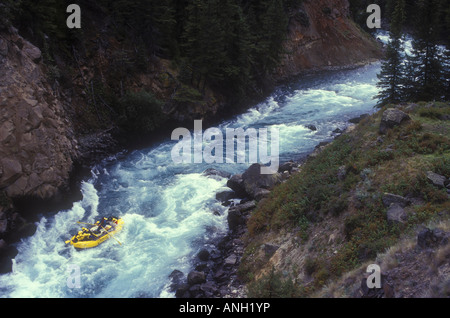 Rafting auf der Chilko River, British Columbia, Kanada. Stockfoto