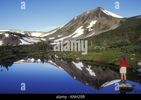 Wandern in der Nähe von Alpensee, Tweedsmuir Park, Britisch-Kolumbien, Kanada. Stockfoto