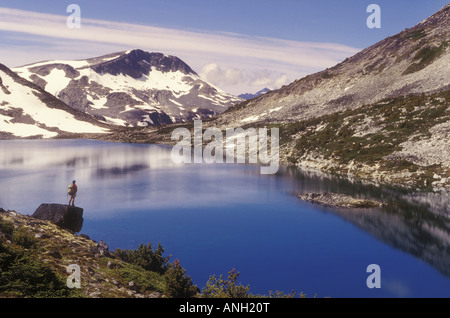 Wandern in der Nähe von Alpensee, Tweedsmuir Park, Britisch-Kolumbien, Kanada. Stockfoto