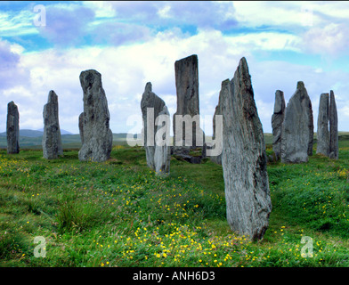 Callanish Stornoway Megalithen äußeren Hebriden Lewiss Scotland UK Europa Stockfoto