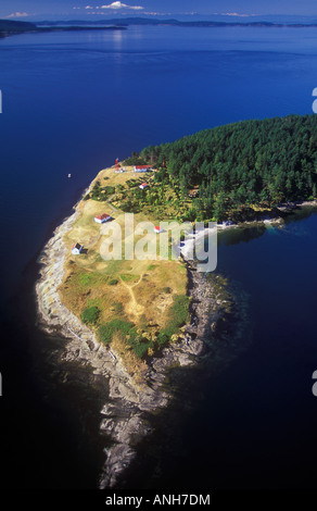 Antenne des East Point Regionalpark, Saturna Island, British Columbia, Kanada. Stockfoto