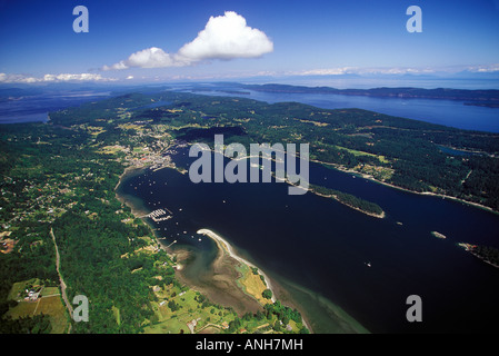 Luftaufnahmen von Salt Spring Island, Britisch-Kolumbien, Kanada. Stockfoto