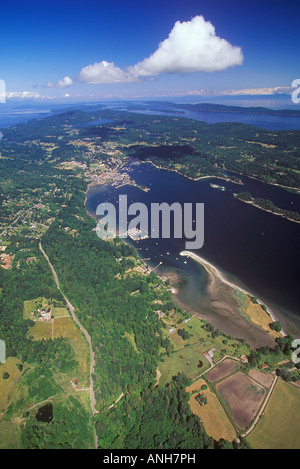 Luftaufnahmen von Salt Spring Island, Britisch-Kolumbien, Kanada. Stockfoto