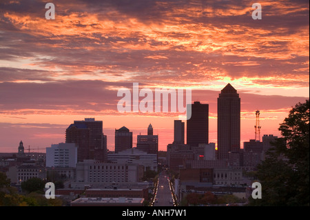 Skyline von Des Moines, Iowa, USA Stockfoto