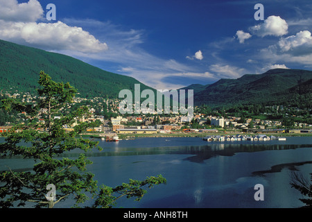 Nelson Skylines, Britisch-Kolumbien, Kanada. Stockfoto