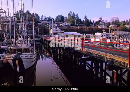 Ucluelet ist ein Ausgangspunkt für Geschäfts- und Sport Angeln befindet sich am nördlichen Rand des Barkley Sound, südlich von Tofino und die Stockfoto