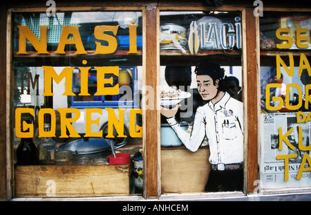 Hawker Stall, Bandung, Indonesien Stockfoto