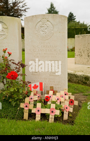 Grab von Captain Noel Godfrey Chavasse Sieger der beiden VC Victoria Kreuze in WW1 Stockfoto