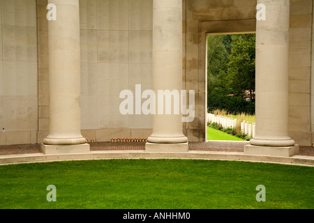 Ploegsteert Denkmal für die fehlenden im 1. Weltkrieg in Belgien Stockfoto