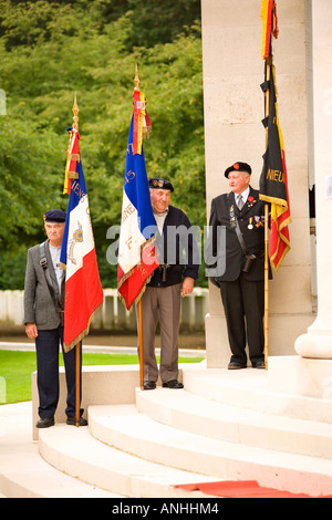 Letzter Post Zeremonie am Ploegsteert Denkmal auf die fehlende im 1. Weltkrieg in Belgien Stockfoto