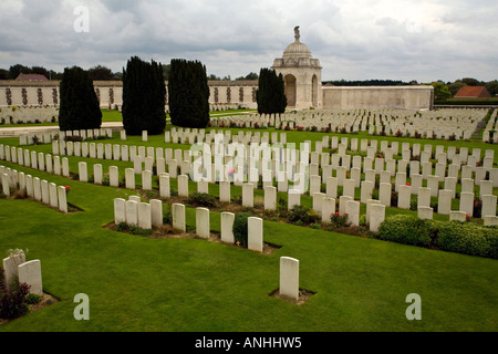 Tyne Cot britischen Soldatenfriedhof in der Nähe von Ypern, Belgien. Stockfoto