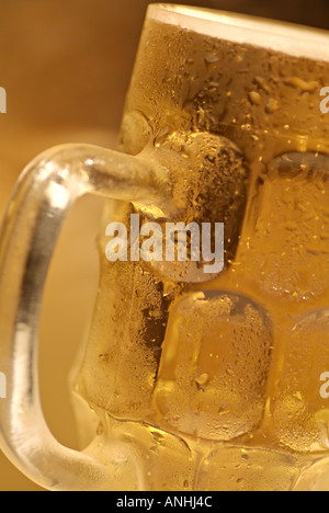 Kalten Glas Bier, hautnah. Stockfoto