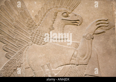 Assyrische Wand schnitzen im britischen Museum 4 Stockfoto