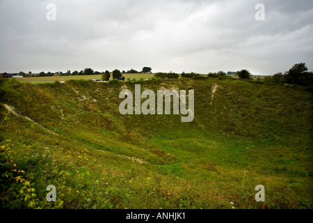 Lochnager Crater bei la Boisselle auf die bei la Boisselle an der Somme in Frankreich Stockfoto