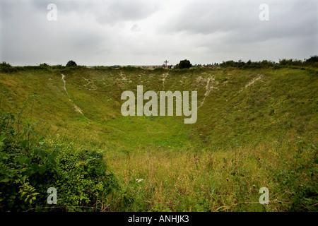 Lochnager Crater bei la Boisselle an der Somme in Frankreich Stockfoto