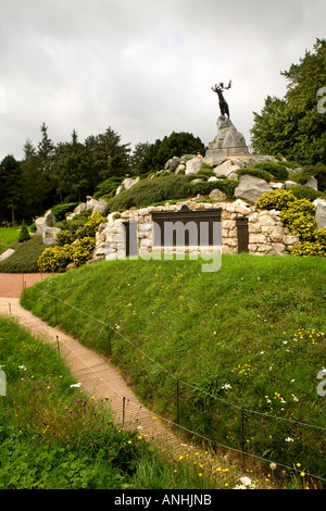 Das Karibu-Denkmal auf dem Schlachtfeld auf Neufundland Memorial Park bei Beaumont-Hamel in Frankreich Stockfoto