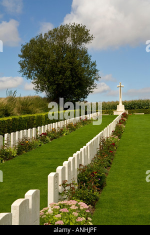 Beaumont-Hamel Friedhof mit Gräbern der britischen Soldaten auf dem Schlachtfeld der Somme in Frankreich Stockfoto